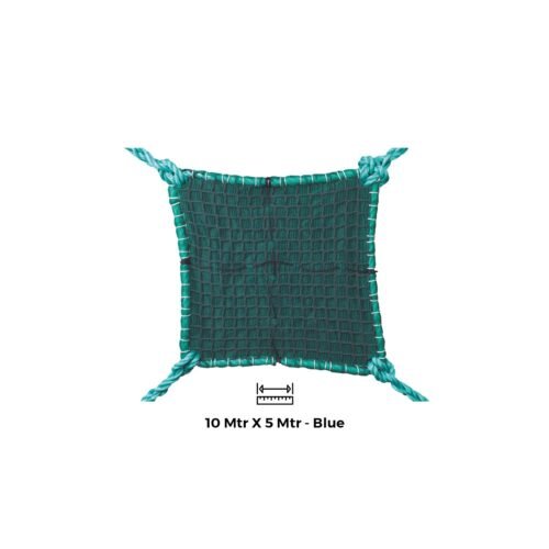 GARWARE – Construction Safety Net | Mesh Size – 100mm with Overlay Debris Net | Size – 10 Mtr X 5 Mtr