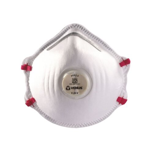 VENUS – V-20 | Cup Mask FFP2S | White Valved | Pack of 10