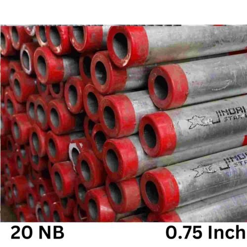 JINDAL – 20 NB | GI Round Pipe | Heavy Series | 0.75 Inch | C Class | Per Meter