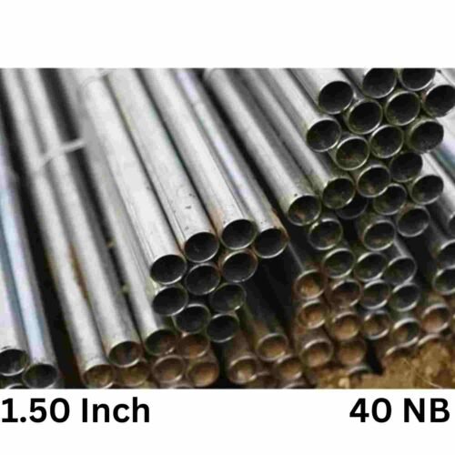 JINDAL – 40 NB MS Round Pipe Medium Series | 1.5 Inch | B Class | Per Meter
