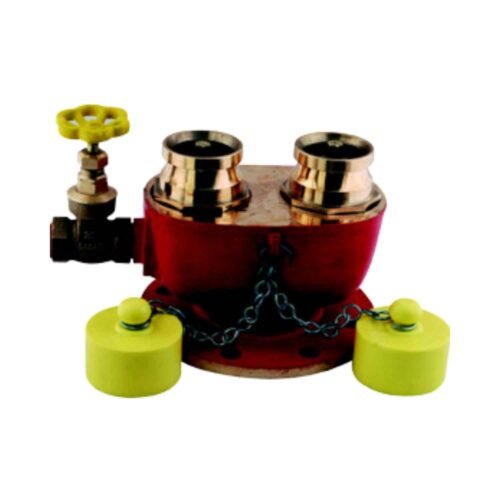 AAAG – C151 CI Body 2 Way FBC with 2 Gun Metal 63mm Instantaneous Male Coupling With 63mm NRV & 100m Flanged Outletm