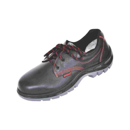KARAM – FS01BL | Deluxe Workman Black Leather Safety Shoes