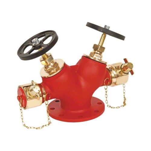 NEWAGE – Fire Hydrant Valve Double Outlet | Gunmetal | 100mm Flanged Inlet