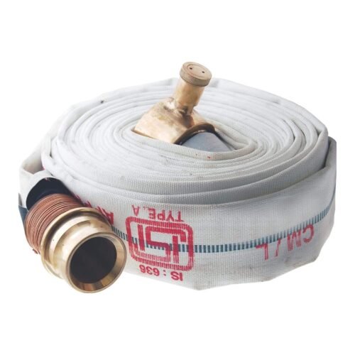 AAAG – RRL Fire Hose Pipe 7.5 Meter With Male and Female Stainless Steel Coupling | Type-A | 63mm Diameter Fire Pipe| IS:636 Marked