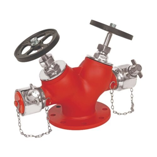 NEWAGE – Fire Hydrant Valve Double Outlet | SS-304 | 100mm Flanged Inlet