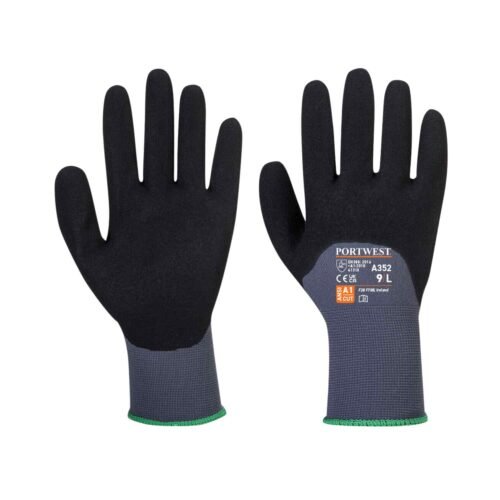 PORTWEST – A352 DermiFlex Ultra Gloves | Grey-Black (EN 388 – A1)