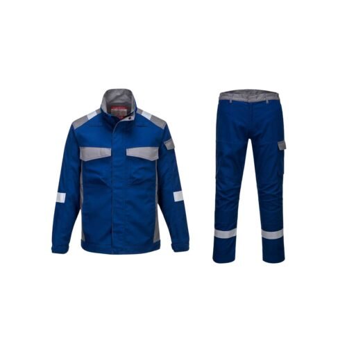 PORTWEST – FR08-FR06 | Bizflame Industry Two Tone Jacket & Trousers Set | Royal Blue