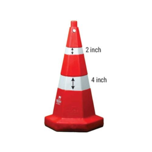 H2 – 750mm | 3.8kg Plastic Moulded Base Non Flexible Traffic Cone | H2PC750 HX