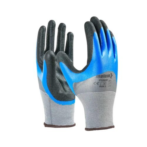 MALLCOM –  P35NHK | 2 Layered Nitrile Coated Hand Gloves