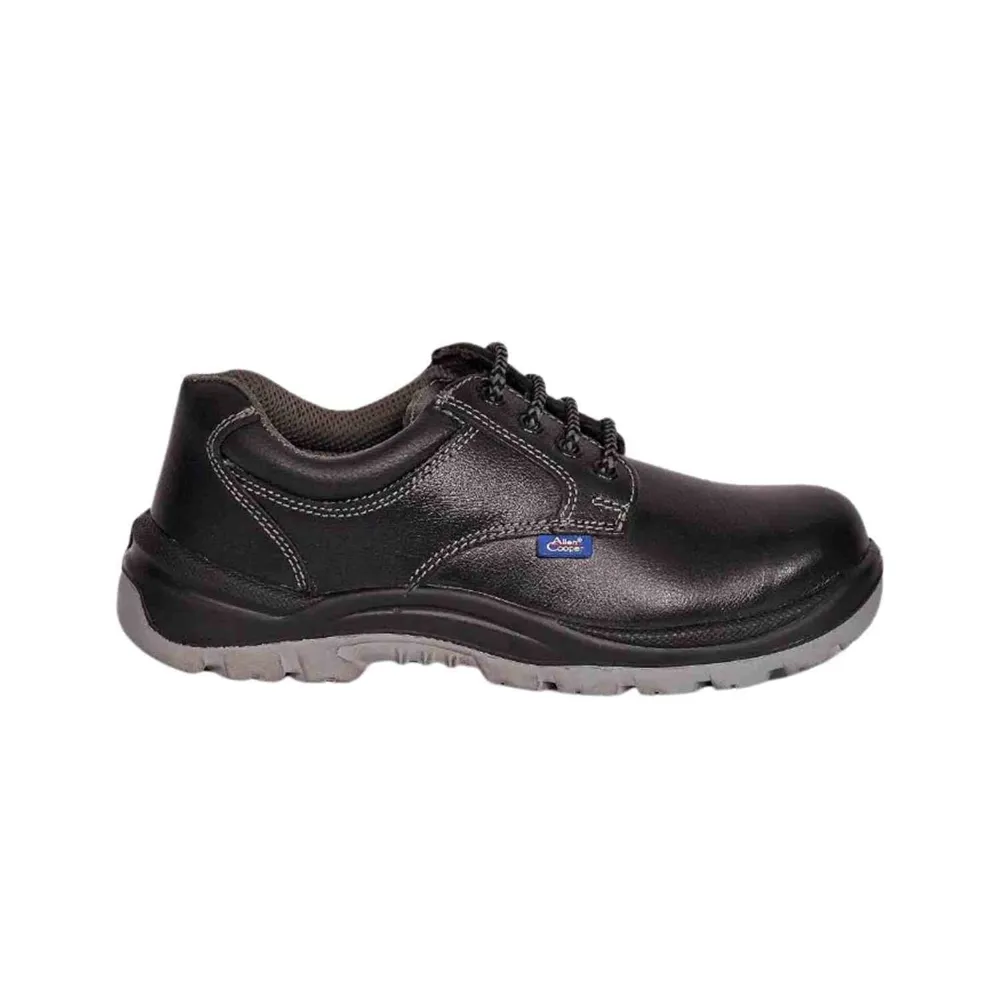Allen Cooper Low Ankle Leather Safety Shoes, Steel Toe (AC 1102, 1267, 1469 …) AC 1102, black, DD PU sole