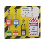 Asian Loto Lockout Station & Group Lock Box (Open, Closed & Key Cabinet) Open padlock station with 3 padlocks