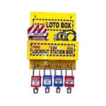 Asian Loto Lockout Station & Group Lock Box (Open, Closed & Key Cabinet) Open station with material