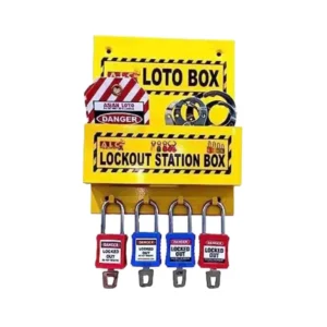 Asian Loto Lockout Station & Group Lock Box (Open, Closed & Key Cabinet) Open station with material