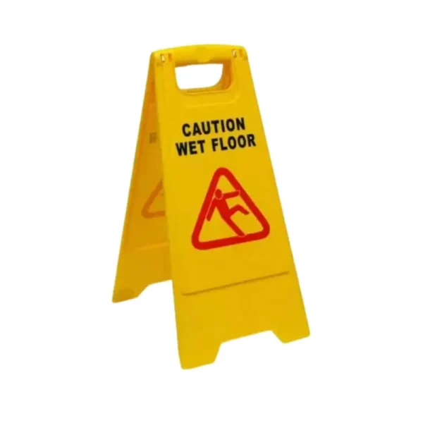 Asian Loto Wet Floor Sign Stand, Yellow (ALC-WFS)