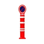 BDI Plastic Bollard and Road Barrier Post Bollard, 1500 mm, red