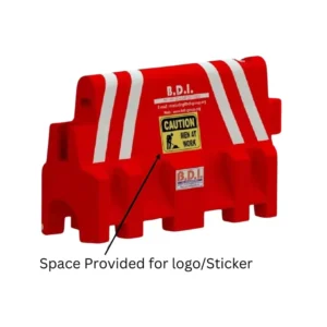 BDI Water Filled Road Barricade, 1.5 m and 2 m (Red, Yellow) Model 1, 2 m Red