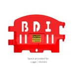 BDI Water Filled Road Barricade, 1.5 m and 2 m (Red, Yellow) Model 2, 2 m Red