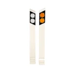 Dark Eye Road Delineator Post & Guide Post (DA-74 to DA-953) DA-953, bollard guide post, 2 reflectors
