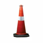 H2 Traffic Cone, 500 to 1000 mm (Roto, Plastic, Rubber Base & Hexagonal) 750 mm roto, 2.3 kg, fresh red, with cone ring (H2RB750-2)