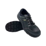 Jama Black Leather Steel Toe Safety Shoes (Seattle, Atlanta, Phoenix Plus, Concord, JB001, JB009, JS077) JB009, low ankle, double density PU
