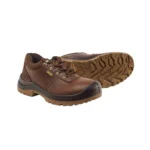 Jama Brown Leather Safety Shoes, Low & High Ankle (Reno, Rock Island, Aspen, JB 048) Reno, crazy horse brown, low ankle