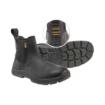 Jama Safety Boots: Chelsea Slip-On Boulder & Tactical Boot Boulder Chelsea, black crazy horse