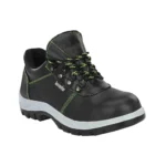 Kavacha Pure Leather Steel Toe Safety Shoes, Low Ankle (S122 to S139, Gravity) S130, black, airmix sole