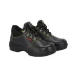 Kavacha Pure Leather Steel Toe Safety Shoes, Low Ankle (S122 to S139, Gravity) S137, black, airmix sole