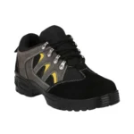 Kavacha Suede Leather Steel Toe Safety Shoes (S206, S207, S275, S75, S82, S83, R501 to R503) R503, black, PU sole