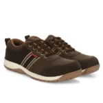 Kavacha Suede Leather Steel Toe Safety Shoes (S206, S207, S275, S75, S82, S83, R501 to R503) S206, brown, TPR sole