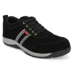 Kavacha Suede Leather Steel Toe Safety Shoes (S206, S207, S275, S75, S82, S83, R501 to R503) S207, black, TPR sole