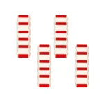 Kunplast Road Studs Reflectors 10 x 9 cm (White or Yellow, Packs of 5 to 50) White body, red reflectors 20 studs