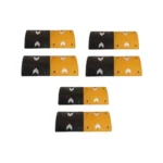 Kunplast Rubber Speed Breaker 50 mm, Yellow & Black (2 m to 8 m Packs) 6 m (6 yellow + 6 black)