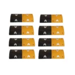 Kunplast Rubber Speed Breaker 50 mm, Yellow & Black (2 m to 8 m Packs) 8 m (8 yellow + 8 black)