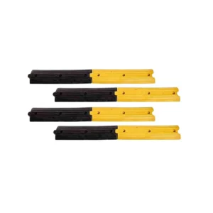 Kunplast Rumble Strip Speed Breaker 25 mm, Rubber or Plastic (4 m to 10 m Sets) Rubber 4 m (4 yellow + 4 black)