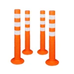 Kunplast Spring Post Delineator 750 mm, Orange or Red (Packs of 4 to 10) Orange 4 posts
