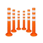 Kunplast Spring Post Delineator 750 mm, Orange or Red (Packs of 4 to 10) Orange 6 posts