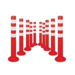 Kunplast Spring Post Delineator 750 mm, Orange or Red (Packs of 4 to 10) Red 10 posts