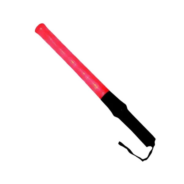 Kunplast Traffic Baton Light, Red LED (18 & 21 Inch, Rechargeable or Battery)