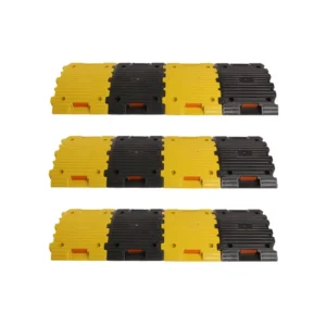 Ladwa 50 mm Plastic Speed Breaker, 3 m Set (Black and Yellow)