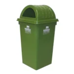 Nilkamal Dome Lid Dustbin, 80 L & 100 L (Virgin Plastic, Colour Coded) FLB80L, 80 L free standing Green