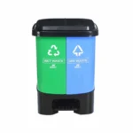 Nilkamal Pedal Dustbin (Cane Look 12 L & Twin Wet/Dry 10 L) Twin dustbin, 10 L, wet and dry