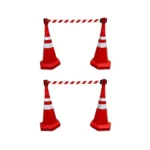Nilkamal 750 mm Traffic Cone Set (with Chain or Retractable Tape) 4 cones with retractable tape heads