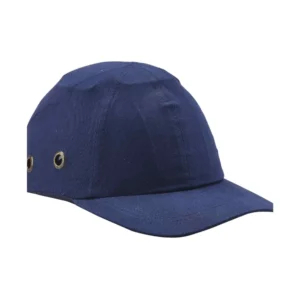 Udyogi Safe Top Bump Cap (Blue & Fluorescent Green, Short Peak)