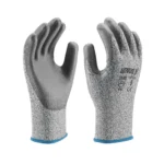 Udyogi Cut Resistant Gloves, Level 3 & 5 (HPU, DRC, H 5101, TPR 9004) HPU 5, cut 5, PU palm