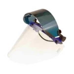 Udyogi Flip-Front Face Shield with Cap Bracket & Replacement Shields (QV Series) QV96CS7-2, clear + cobalt shade 7 flip, bracket