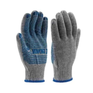 Udyogi Cotton Knitted PVC Dotted Gloves (PDSBB60, PDDBB60, PDSWB70)