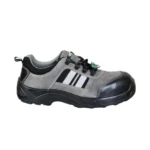 Zain Sporty Suede Safety Shoes, Steel Toe (ZM-03, ZM-040, Luxor, Blade, Concord) Blade, grey and black